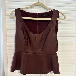 Stunning Eggplant Peplum top from BCBG MAXAZRIA
